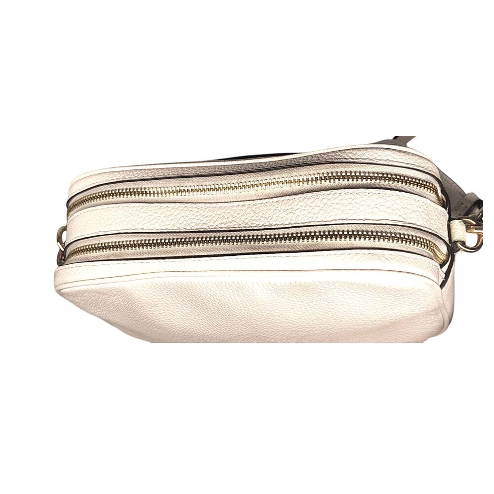 Coach Jess Crossbody Bag White Pebbled Leather F39856 Zip Top Classic - Picture 7 of 14